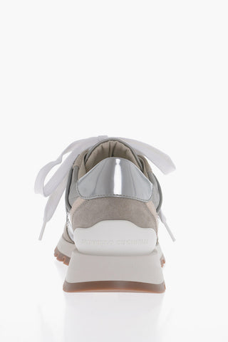 Low-Top Sneakers With Glitter Details