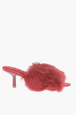 Sabot Open-Toe In Pelliccia Tacco 6 cm