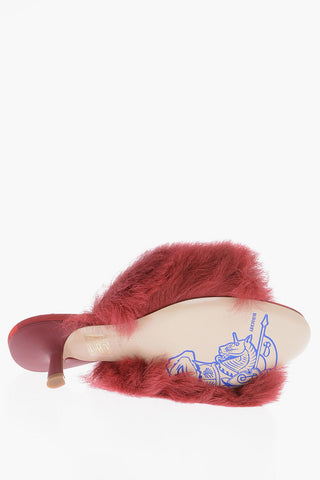Sabot Open-Toe In Pelliccia Tacco 6 cm