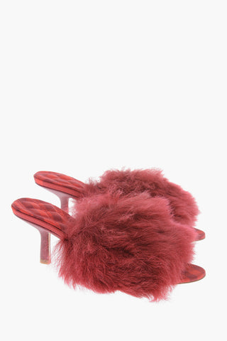 Sabot Open-Toe In Pelliccia Tacco 6 cm
