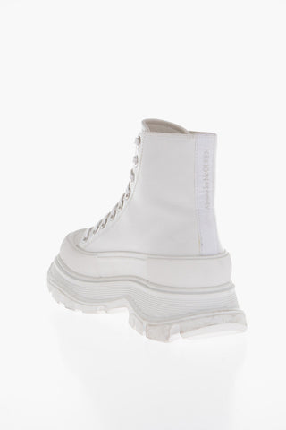 Leather High-Top Sneakers With Chunky Sole