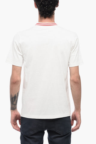 Crew-Neck JUST T-shirt with Contrast Trim and Breast Pocket