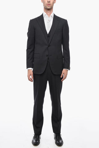Virgin Wool LEADER Suit with Flap Pockets