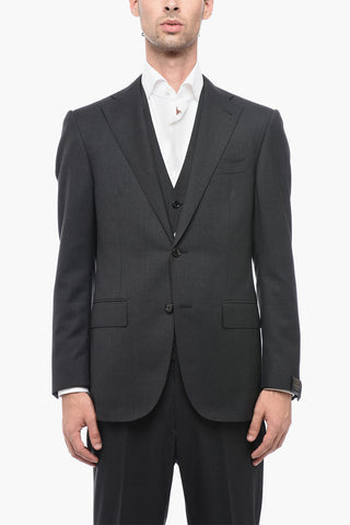 Virgin Wool LEADER Suit with Flap Pockets