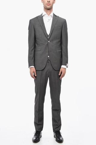 Virgin Wool Three-Piece Suit CERIMONIA ACADEMY