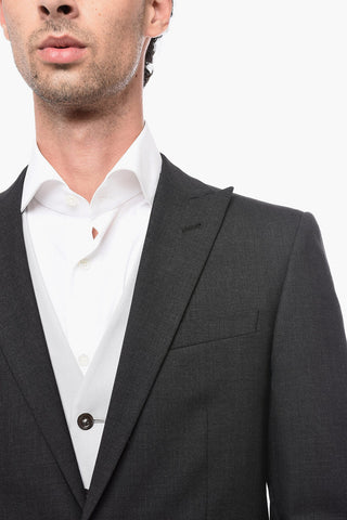 CC COLLECTION 3-Piece CERIM.RESET Suit with Pinstriped Pants