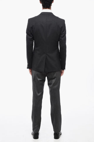 CC COLLECTION 3-Piece CERIM.RESET Suit with Pinstriped Pants