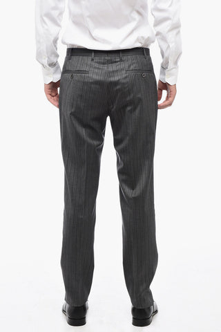 CC COLLECTION 3-Piece CERIM.RESET Suit with Pinstriped Pants