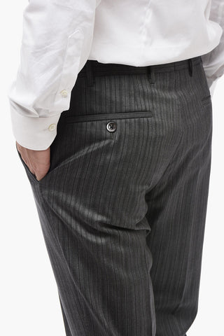 CC COLLECTION 3-Piece CERIM.RESET Suit with Pinstriped Pants