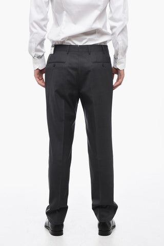Pantaloni LEADER In Lana Vergine Regular Fit