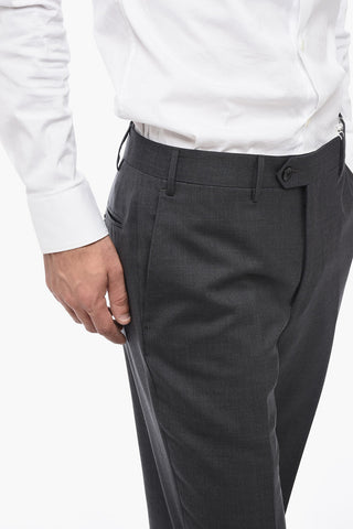Pantaloni LEADER In Lana Vergine Regular Fit