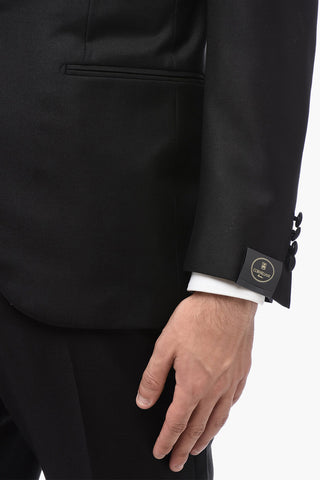 Virgin Wool SMOKING LEADER Suit with Satin Lapel