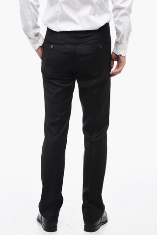 Virgin Wool SMOKING LEADER Suit with Satin Lapel
