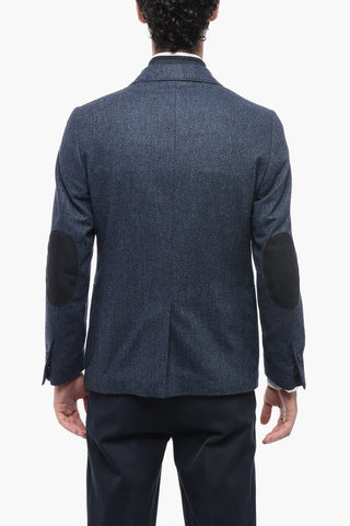 CC COLLECTION Giacca Semifoderata Imbottita con Motivo Herringbone