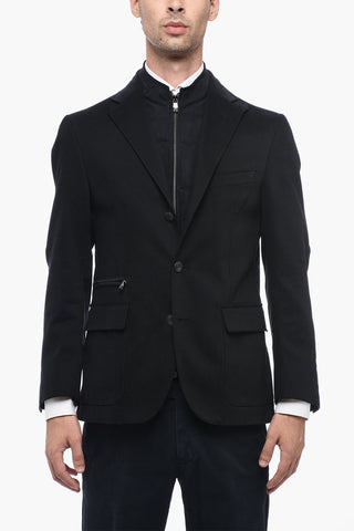 Blazer Monopetto IDENTITY Con Chest Piece Trapuntato Removibile