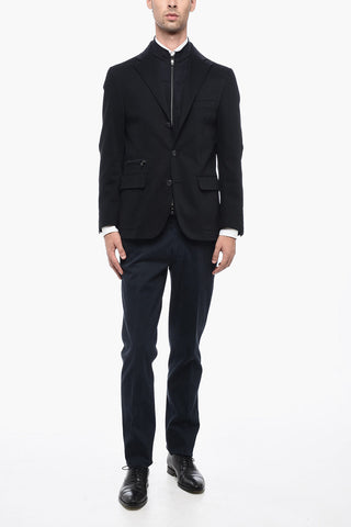Blazer Monopetto IDENTITY Con Chest Piece Trapuntato Removibile