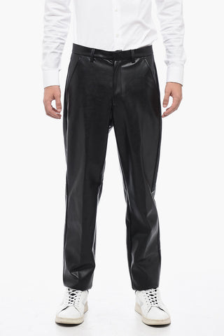 Solid Color Faux Leather OCTAVE Pants