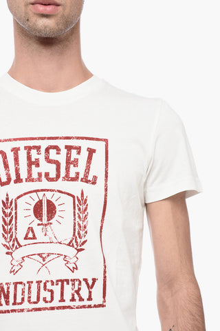 Crew-Neck Cotton T-DIEGOR-E10 T-shirt With Velvet Logo