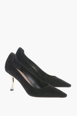 Pointed Suede Pumps With Heel 8 cm 