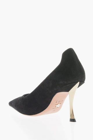 Pointed Suede Pumps With Heel 8 cm 