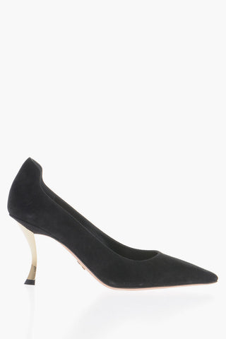 Pointed Suede Pumps With Heel 8 cm 