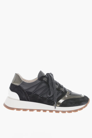 Low-Top Sneakers With Glitter Details
