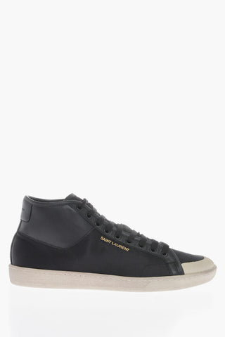 Satin High-Top Sneakers