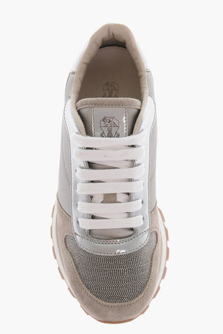 Low-Top Sneakers With Glitter Details