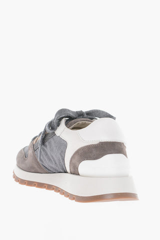 Low-Top Sneakers With Glitter Details