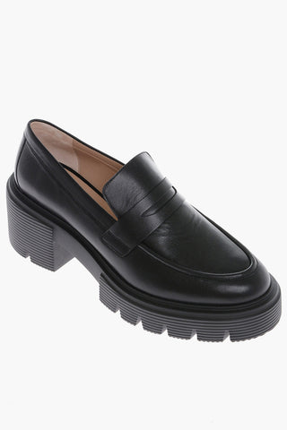 Leather Loafers With Tank Sole