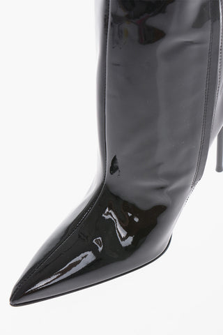 Patent Leather LIDIA Boots with Heel 12cm