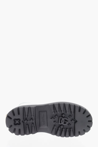 Anfibi In Pelle Spazzolata Con Suola Platform