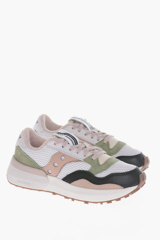 Perforated Leather and Nylon JAZZ NXT Low Top Sneakers