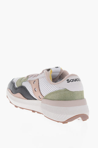 Perforated Leather and Nylon JAZZ NXT Low Top Sneakers
