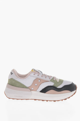 Perforated Leather and Nylon JAZZ NXT Low Top Sneakers