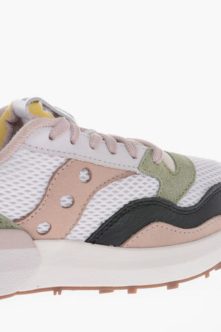 Perforated Leather and Nylon JAZZ NXT Low Top Sneakers