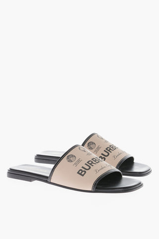 Fabric Slides With Logo Print