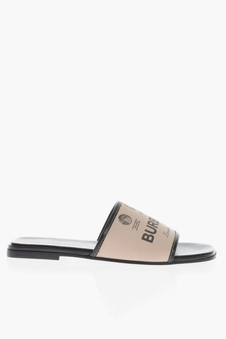 Fabric Slides With Logo Print