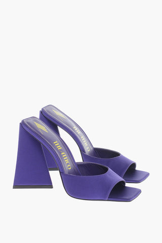 Sabot In Satin DEVON Con Tacco Traingolare 12 cm