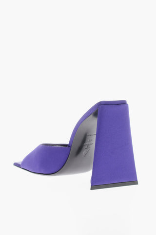 Sabot In Satin DEVON Con Tacco Traingolare 12 cm