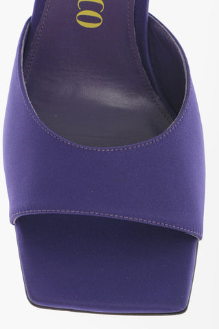 Sabot In Satin DEVON Con Tacco Traingolare 12 cm