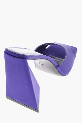 Sabot In Satin DEVON Con Tacco Traingolare 12 cm