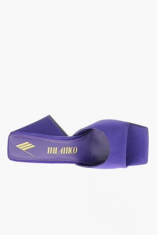 Satin DEVON Mules With Traingular Heel 12 cm