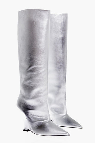 Laminated Leather CLEA Boot with Wedge 10,5cm