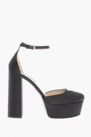 Satin Sandals With Ankle Strap Heel 14 cm