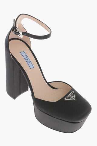 Satin Sandals With Ankle Strap Heel 14 cm