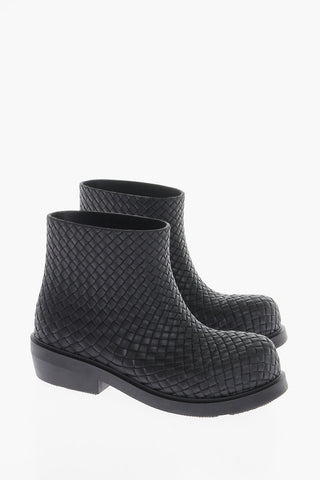 Braided Rubber Ankle Boots