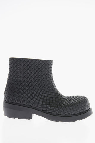 Braided Rubber Ankle Boots