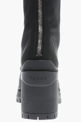 Nylon Boots With Tank Sole Heel 8 cm