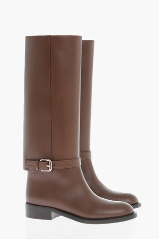 Leather Boots With Buckle